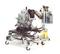 2-Zylinder-Dieselmotor auf Rollwagen RWB